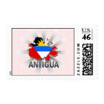 Antigua Flag Map 2.0 postage