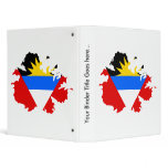 Antigua Flag Map full size 3 Ring Binders