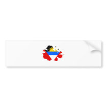 Antigua Flag Map full size Bumper Stickers