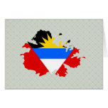 Antigua Flag Map full size Cards