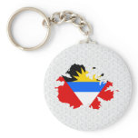 Antigua Flag Map full size Key Chain