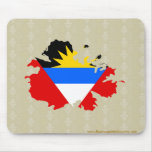 Antigua Flag Map full size Mousepads