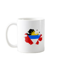Antigua flag map mugs