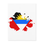 Antigua flag map post cards