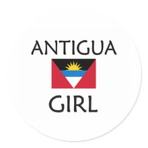 ANTIGUA GIRL ROUND STICKERS