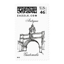 Antigua Guatemala - Arch Sketch Postage Stamps