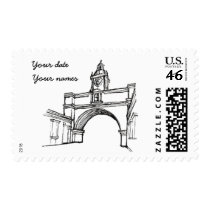 Antigua Guatemala - Arch Sketch w dates Postage Stamp