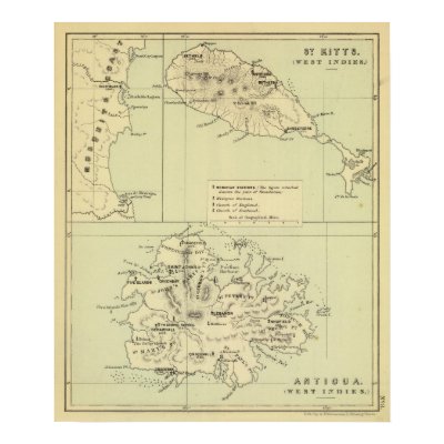 Antigua Lithographed Map by davidrumsey