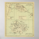 Antigua Lithographed Map