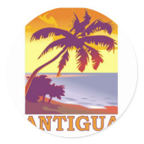 Antigua Round Sticker