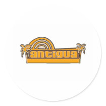 Antigua Round Stickers