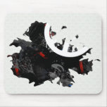 Antigua Trendy Peace Sign with Antiguan map Mouse Pad