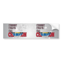 Antiguan and a Champion Bumper Sticker