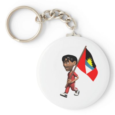 Antiguan Boy Key Chains by worldtees