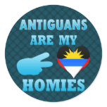 Antiguans are my Homies Round Sticker