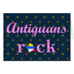 Antiguans Rock - Cute Pink Greeting Cards