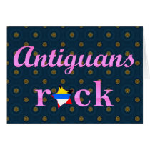Antiguans Rock - Cute Pink Greeting Cards