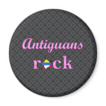 Antiguans Rock - Cute Pink Refrigerator Magnet