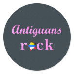 Antiguans Rock - Cute Pink Stickers