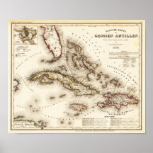 Antilles Meyer and Radefeld 1850 Reproduction Poster