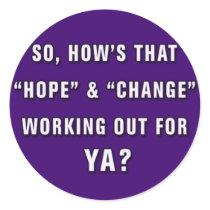 AntiObama "Hope" and "Change" Sticker