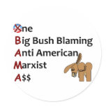AntiObama Round Stickers