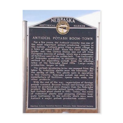 Antioch, Nebraska historical marker Postcards by threeoutside