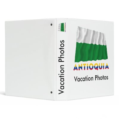 Antioquia Waving Flag with Name Vinyl Binders by Vexillophile