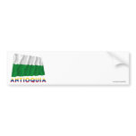 Antioquia Waving Flag with Name Bumper Sticker