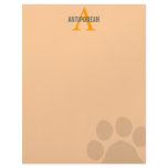 Antipodean Cat Monogram Design Personalized Letterhead