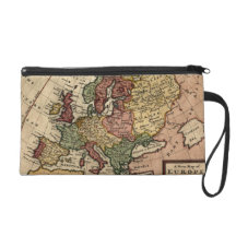 Antiquarian 1721 Map of Europe by Herman Moll Wristlet