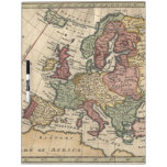 Antiquarian 1721 Map of Europe by Herman Moll Dry Erase Boards
