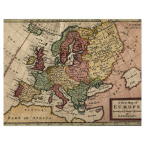Antiquarian 1721 Map of Europe by Herman Moll Flyers