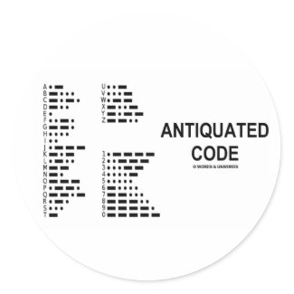 Antiquated Code (International Morse Code) sticker