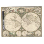 Antique 1660 World Map by Frederick de Wit Dry Erase Whiteboards