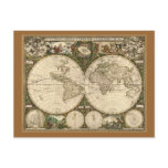 Antique 1660 World Map by Frederick de Wit Postcards