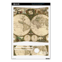 Antique 1660 World Map by Frederick de Wit Xbox 360 S Console Decal