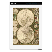 Antique 1660 World Map by Frederick de Wit PS3 Console Decals
