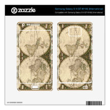 Antique 1660 World Map by Frederick de Wit Samsung Galaxy S II Skin