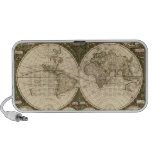 Antique 1660 World Map by Frederick de Wit iPhone Speaker