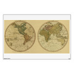 Antique 1786 World Map by William Faden Wall Decals