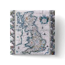 Antique 17th Century Map Buttons