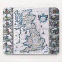Antique 17th Century Map Mousepad