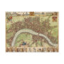 Antique 17th Century Map of London W. Hollar Postcard