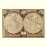 Antique 1808 World Map by Laurie and Whittle posters