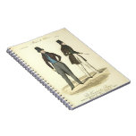 antique 1835 mens fashion notebook