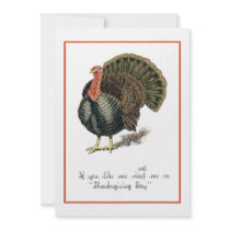 Antique 1907 Thanksgiving Day Dinner Invitation