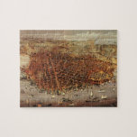Antique Aerial Map City San Francisco, California Jigsaw Puzzles