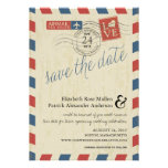 Antique Airmail Save the Date Custom Invitation
