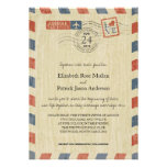 Antique Airmail Wedding Invitation